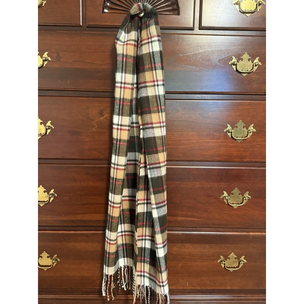 100% Cashmere Scarf Made in Scotland Classic Heritage Plaid -Amazing Condition - Picture 14 of 16